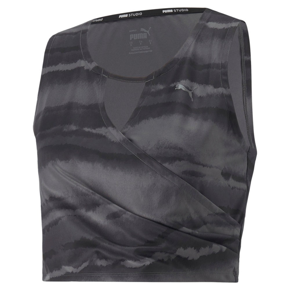Studio All Over Print Cropped Crew Neck Athletic Tank Top