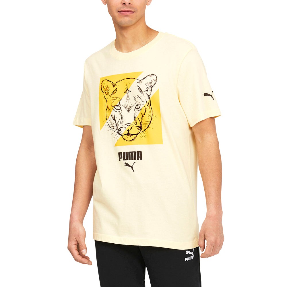 Wild Cat Graphic Crew Neck Short Sleeve Tee