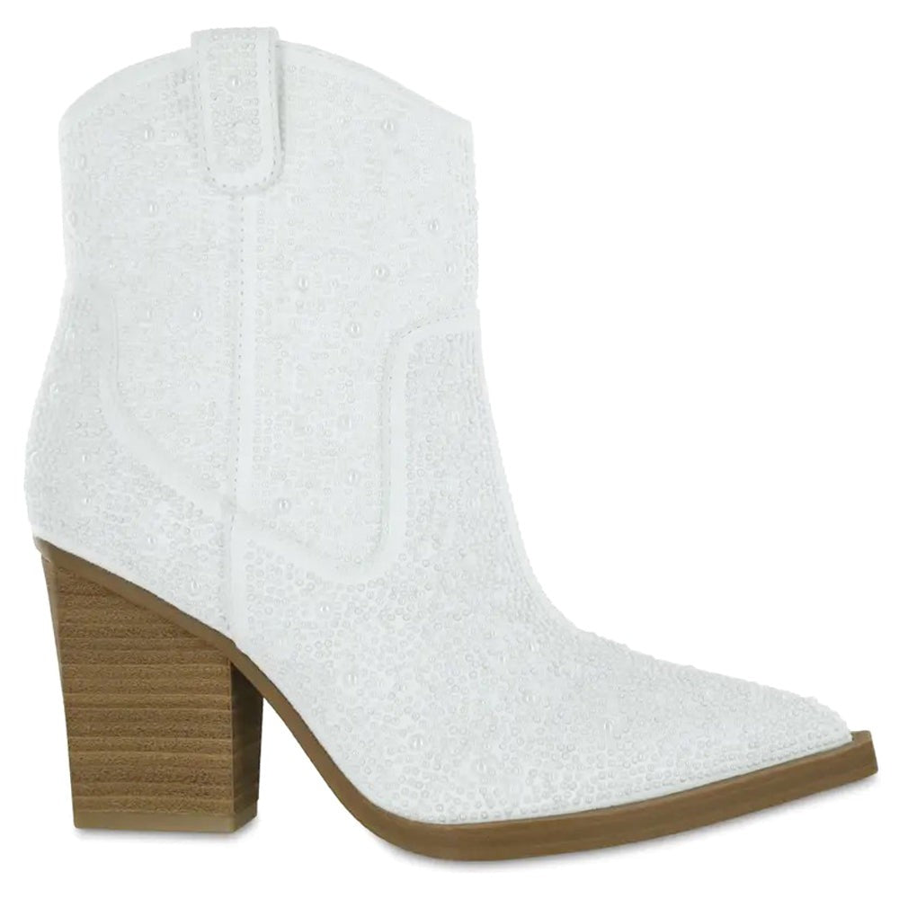 Dawson Studded Pointed Toe Zippered Booties