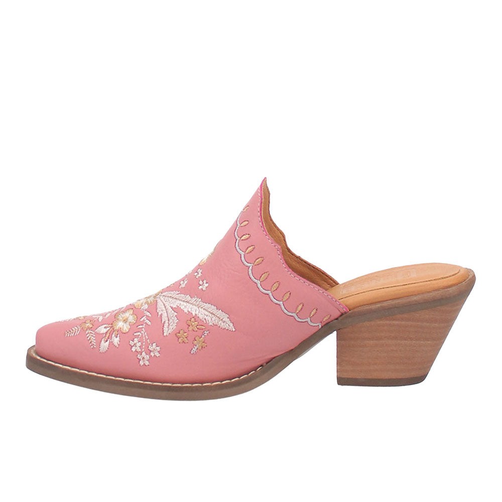 Wildflower Floral Embroidered Mule Pointed Toe Boots