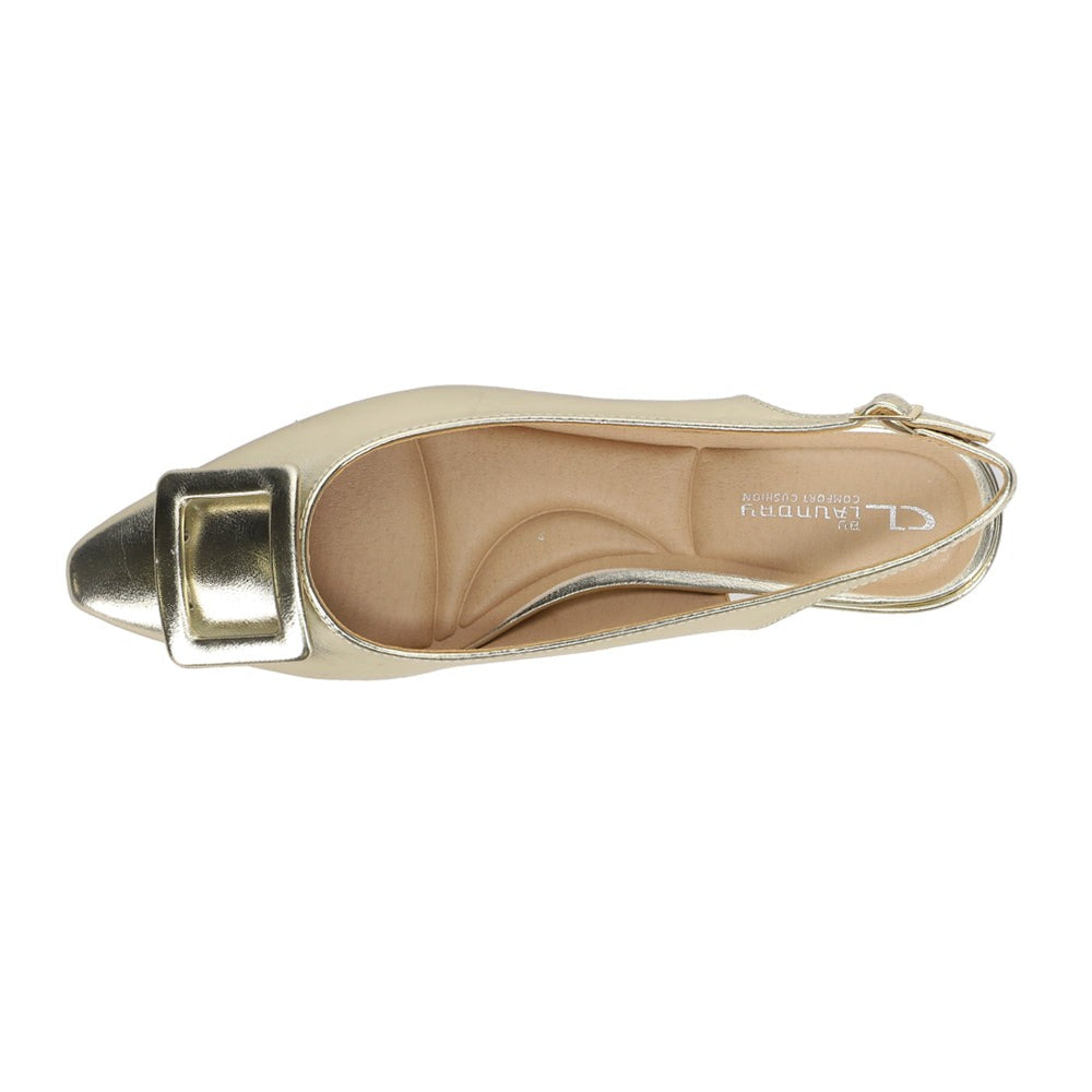 Sweetie Metallic Slingback Flats