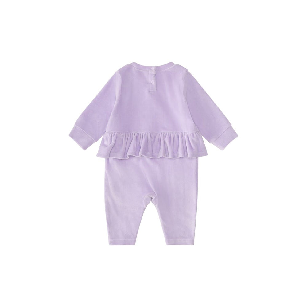 Velour Ruffle Waist Onesie (Infant)