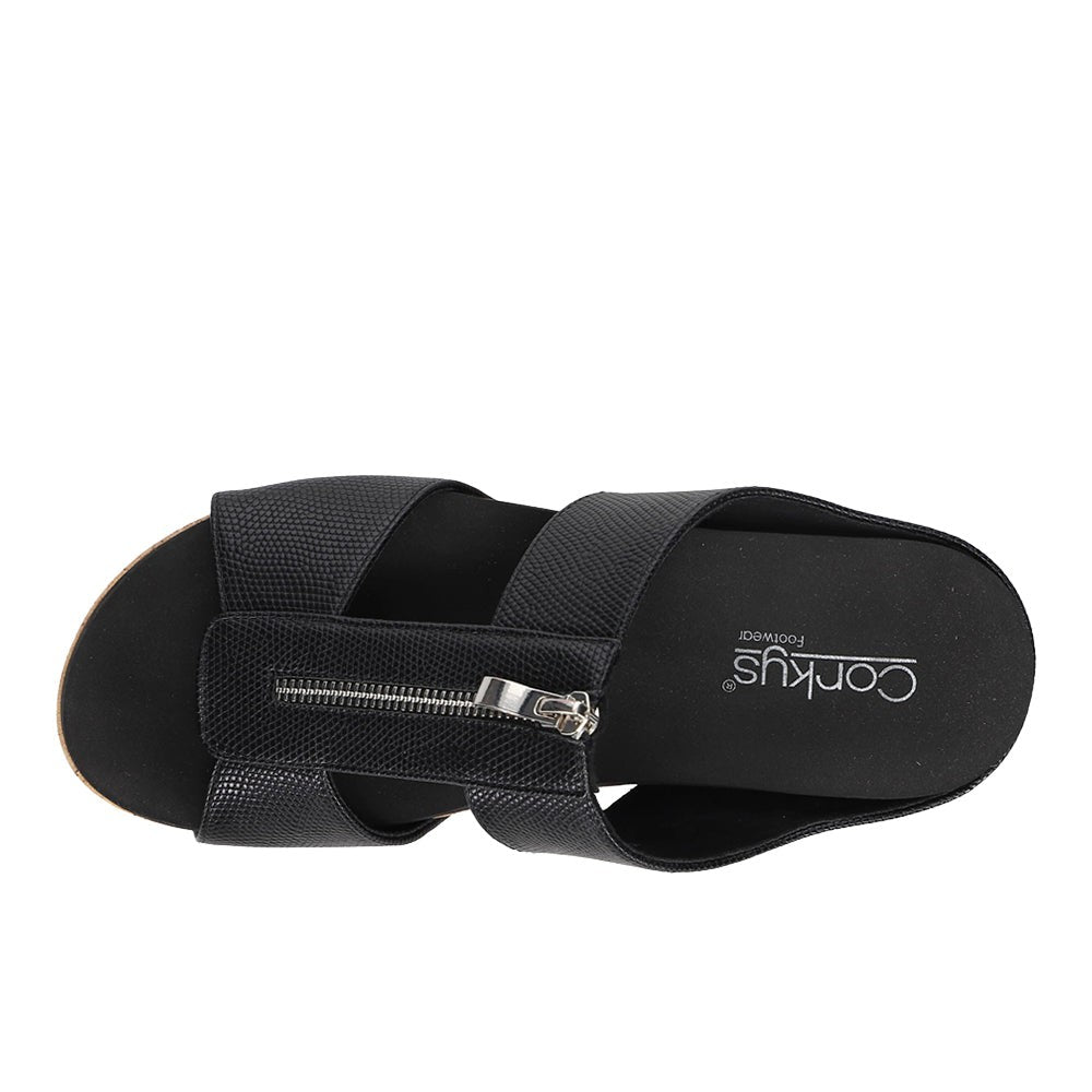 Taboo Studded Embossed Wedge Sandals