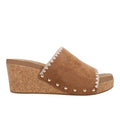 Stitch N Slide Studded Embroidered Wedge Sandals
