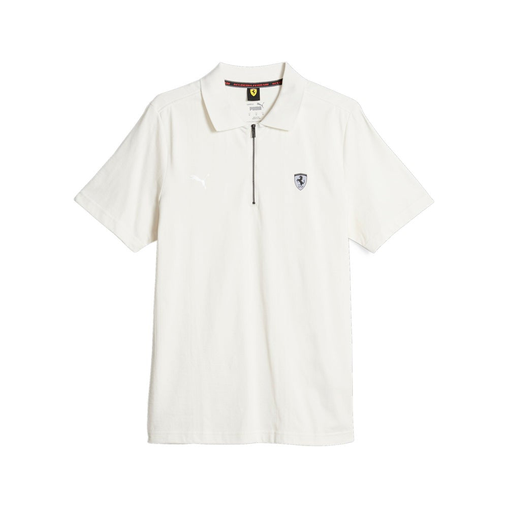 Scuderia Ferrari Style Jacquard Short Sleeve Polo Shirt