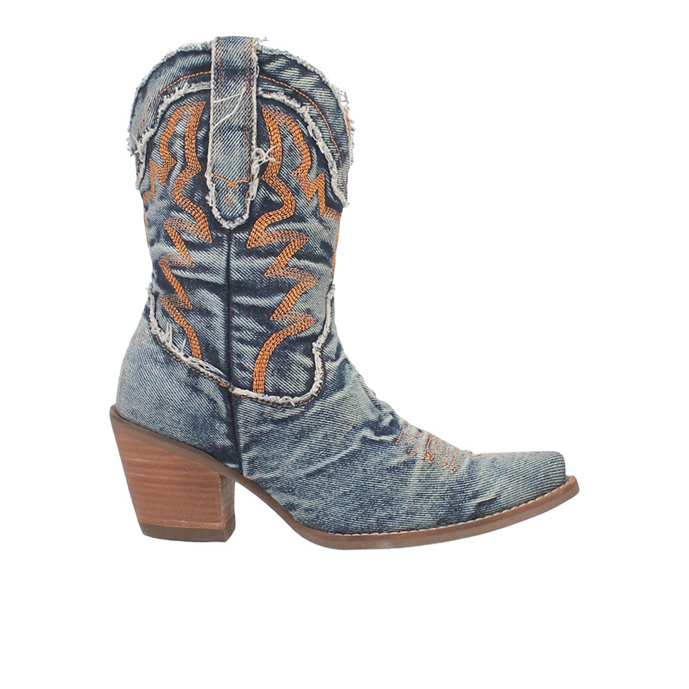 Y'all Need Dolly Embroidered Round Toe Pull On Boots