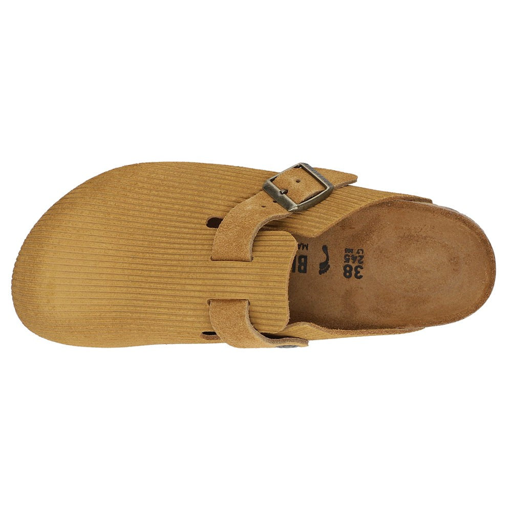 Boston Suede Embossed Footbed Clogs