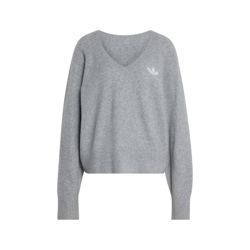 Essentials Knit V-Neck Sweatshirt Long Sleeve