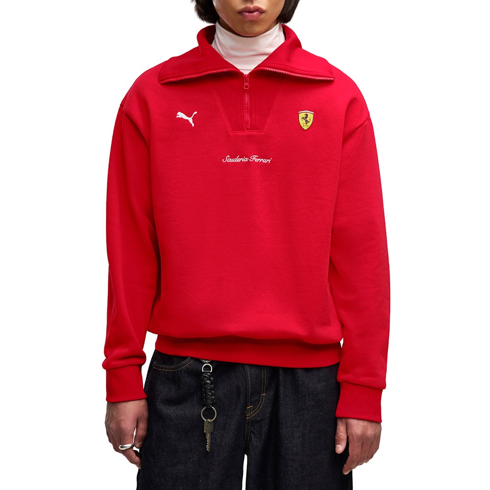 Scuderia Ferrari Half-Zip Fleece Crew Sweatshirt