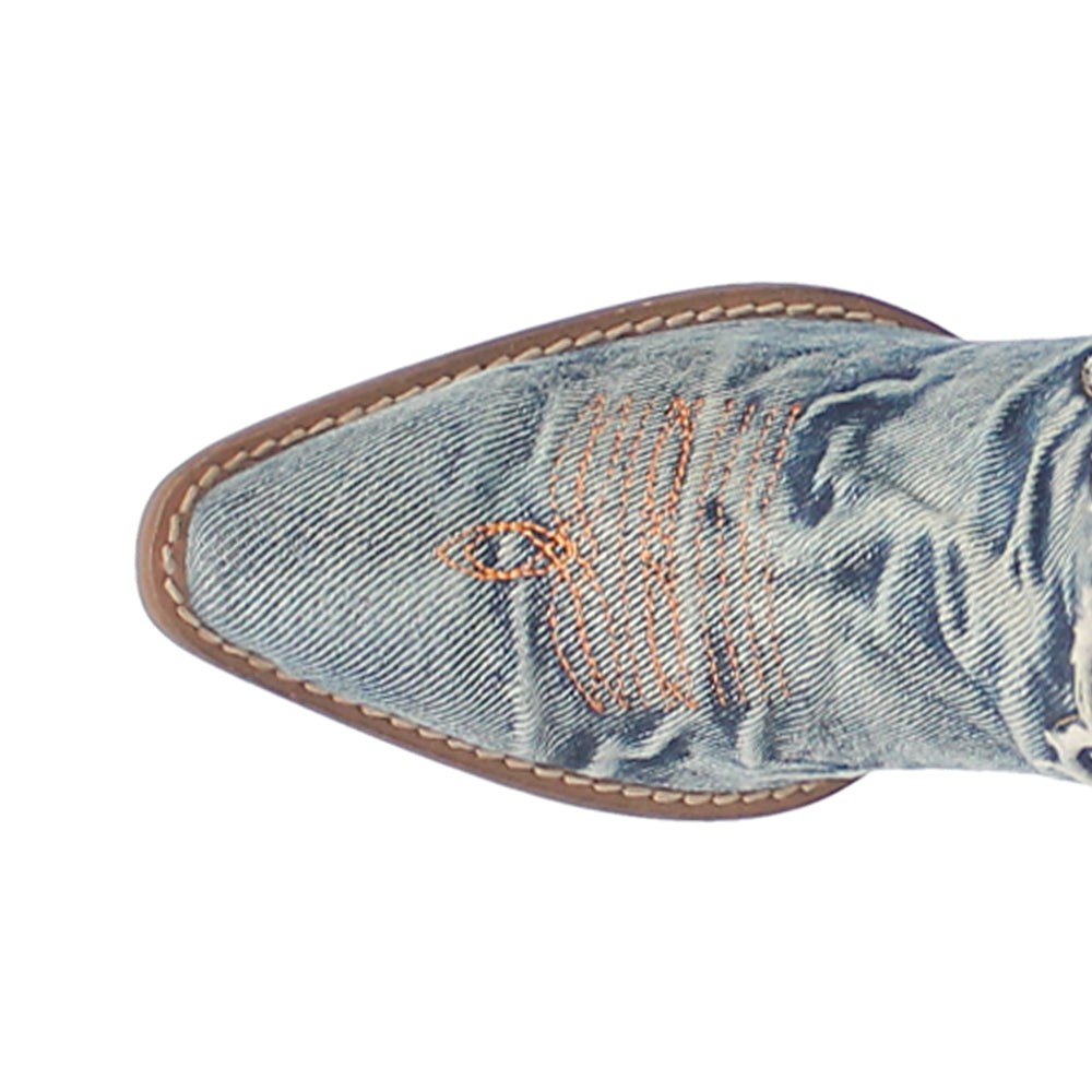 Y'all Need Dolly Embroidered Round Toe Pull On Boots