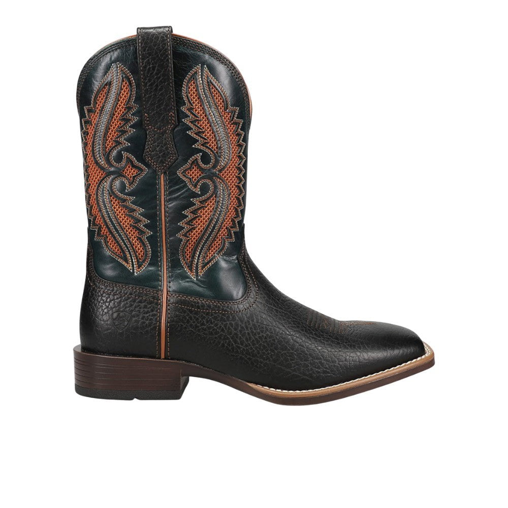 Rowder VentTEK 360 Embroidered Tool-Inlayed Square Toe Pull On Cowboy Boots
