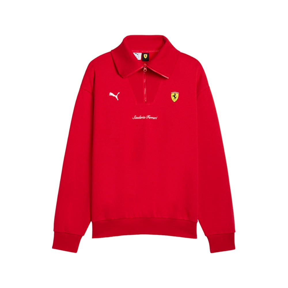 Scuderia Ferrari Half-Zip Fleece Crew Sweatshirt