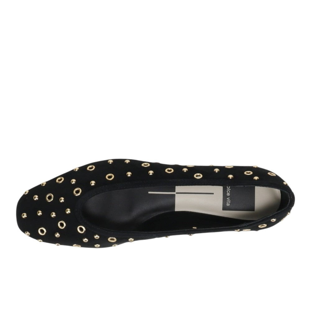 Caret Stud Suede Flats