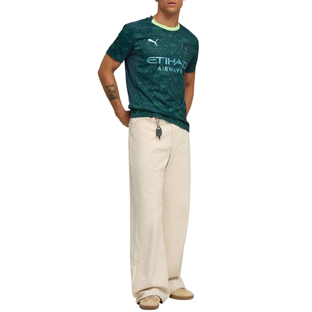 Manchester City F.C. Fourth Jersey Crew Neck Short Sleeve Replica Jersey