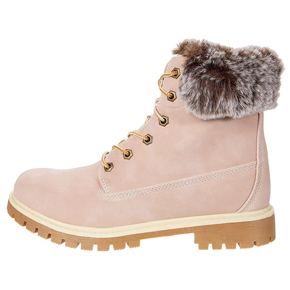 Rucker Hi Faux Fur Round Toe Lace Up Boots