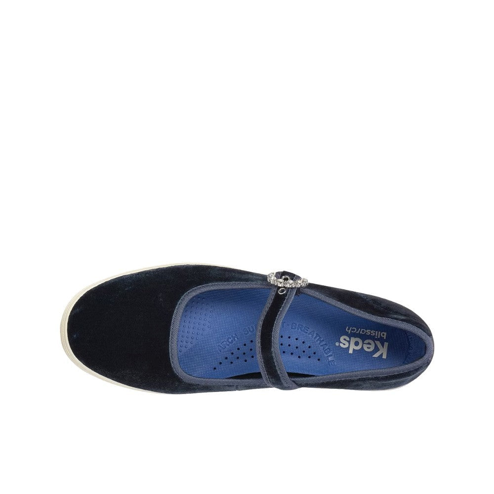 Maisie Mary Jane Velvet Flats