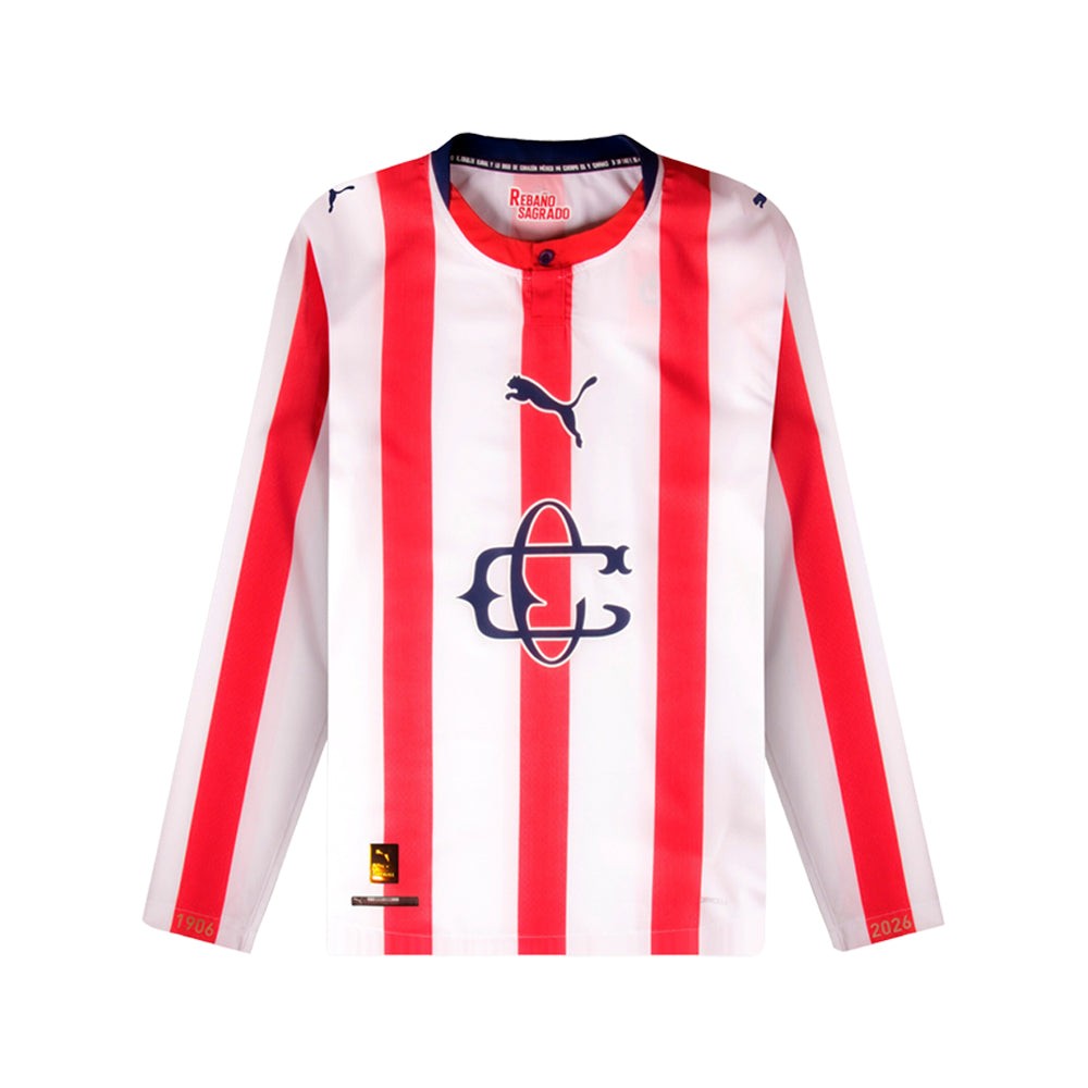 Chivas 120th Edition Anniversary Collared Long Sleeve Football Jersey