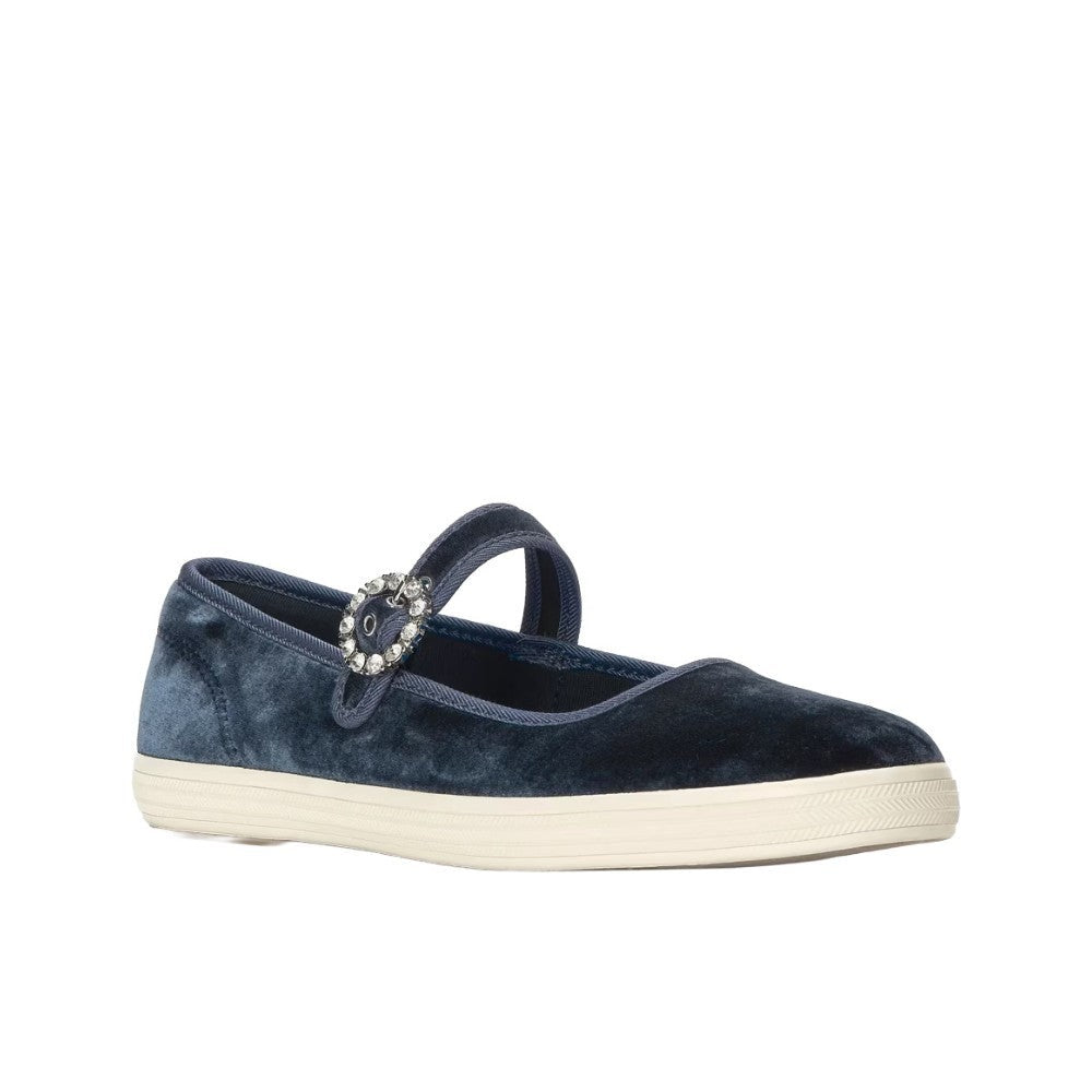 Maisie Mary Jane Velvet Flats