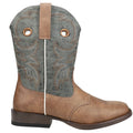Daniel Embroidered Square Toe Pull On Cowboy Boots