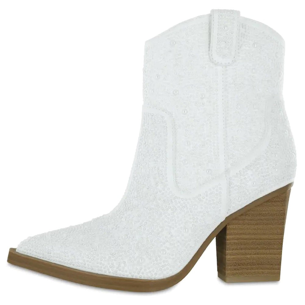 Dawson Studded Pointed Toe Zippered Booties