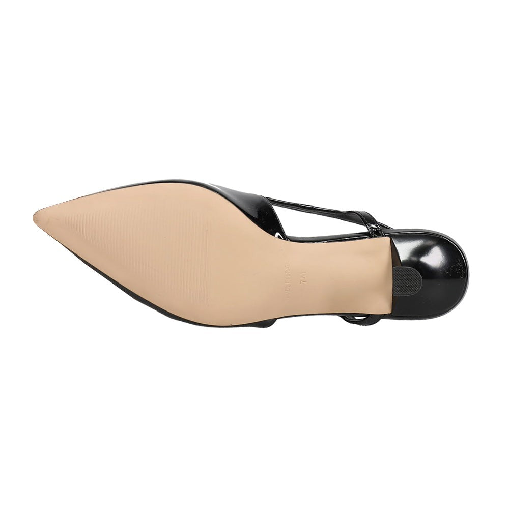 Legaci Pointed Toe Slingback Kitten Heel Pumps