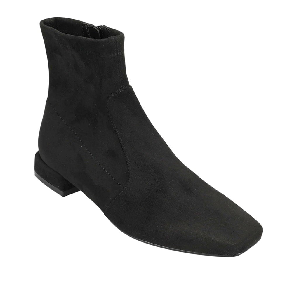 Elisia Stretch Suede Square Toe Zippered Chelsea Boots