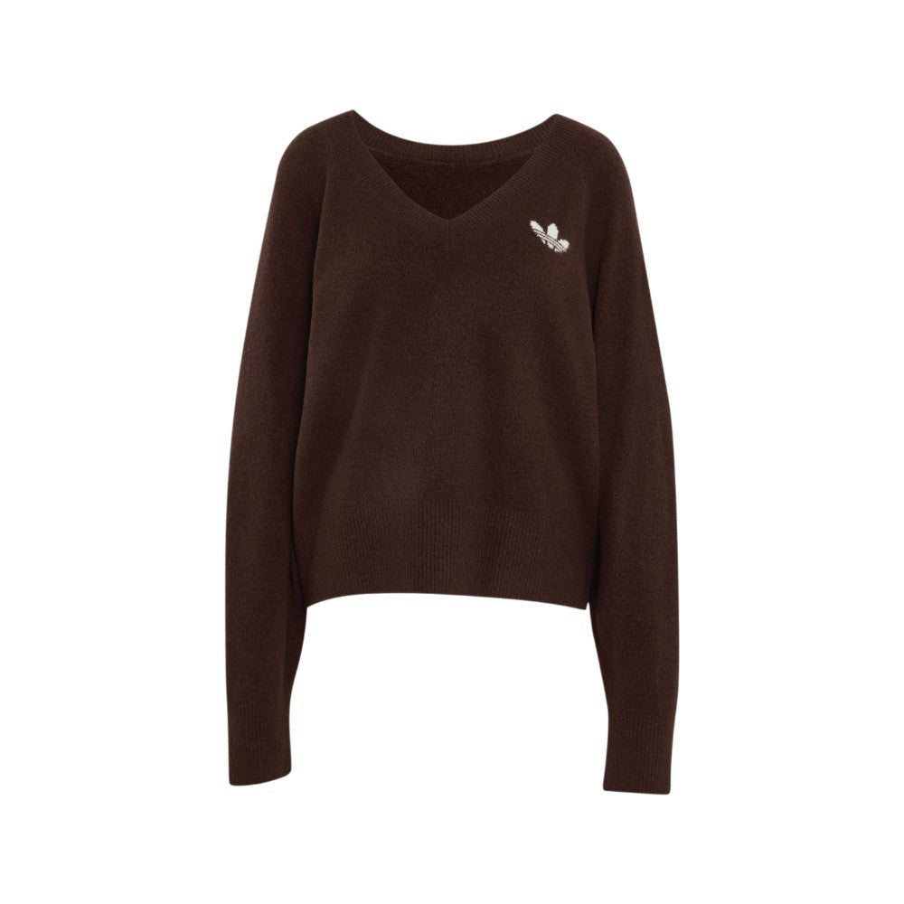 Essentials Knit V-Neck Sweatshirt Long Sleeve
