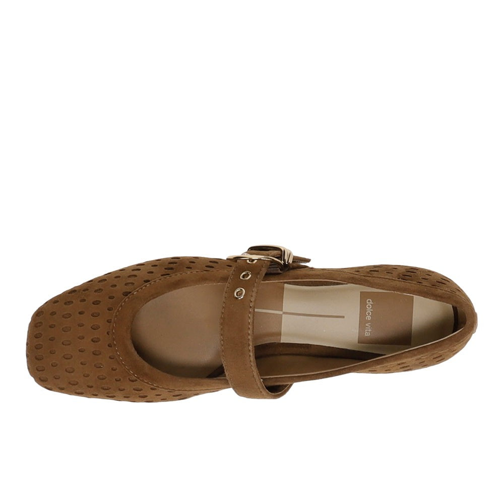 Mikela Perforated Suede Flats