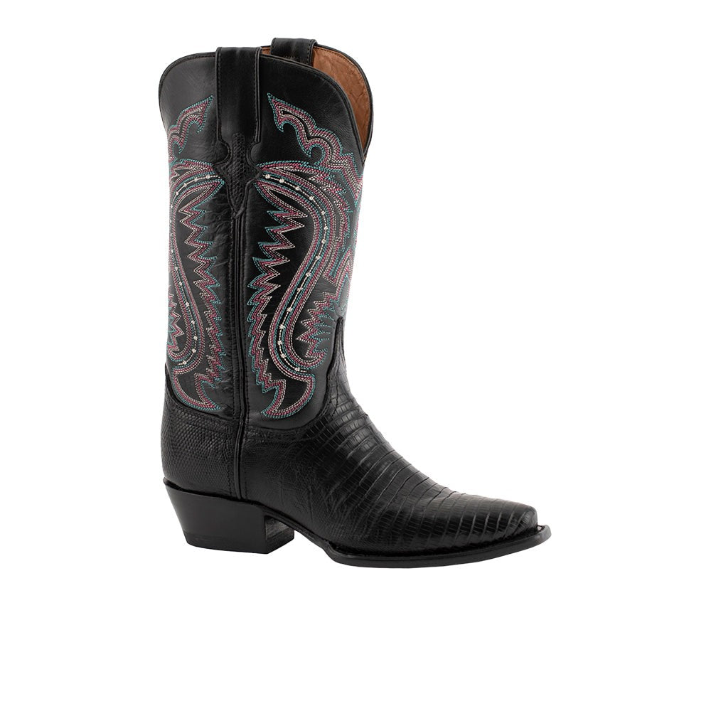 Taylor Teju Lizard Snip Toe Pull On Cowboy Boots