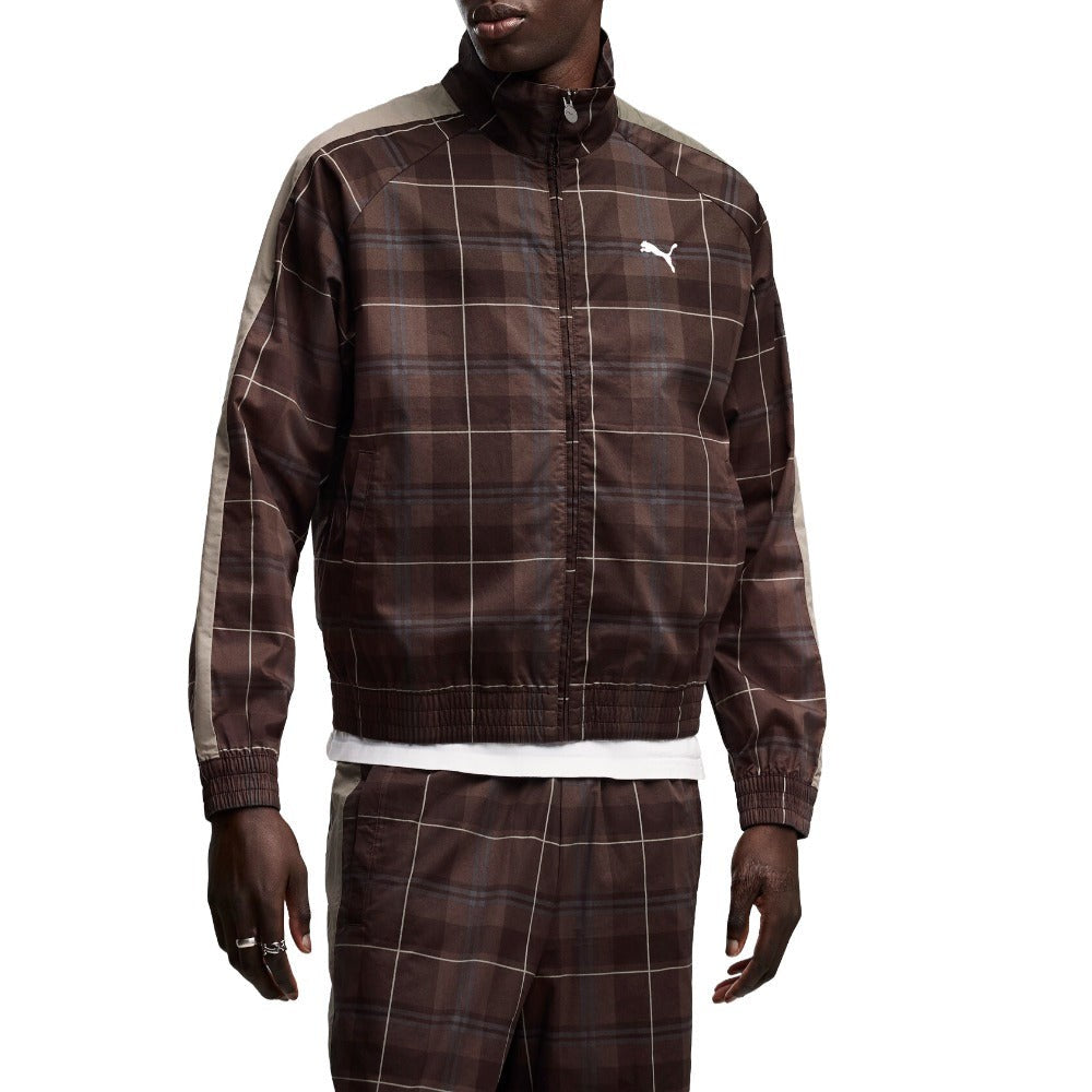 T7 Relaxed Tartan Track Jacket