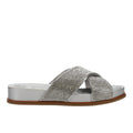 Judy Rhinestone Metallic Slide Sandals