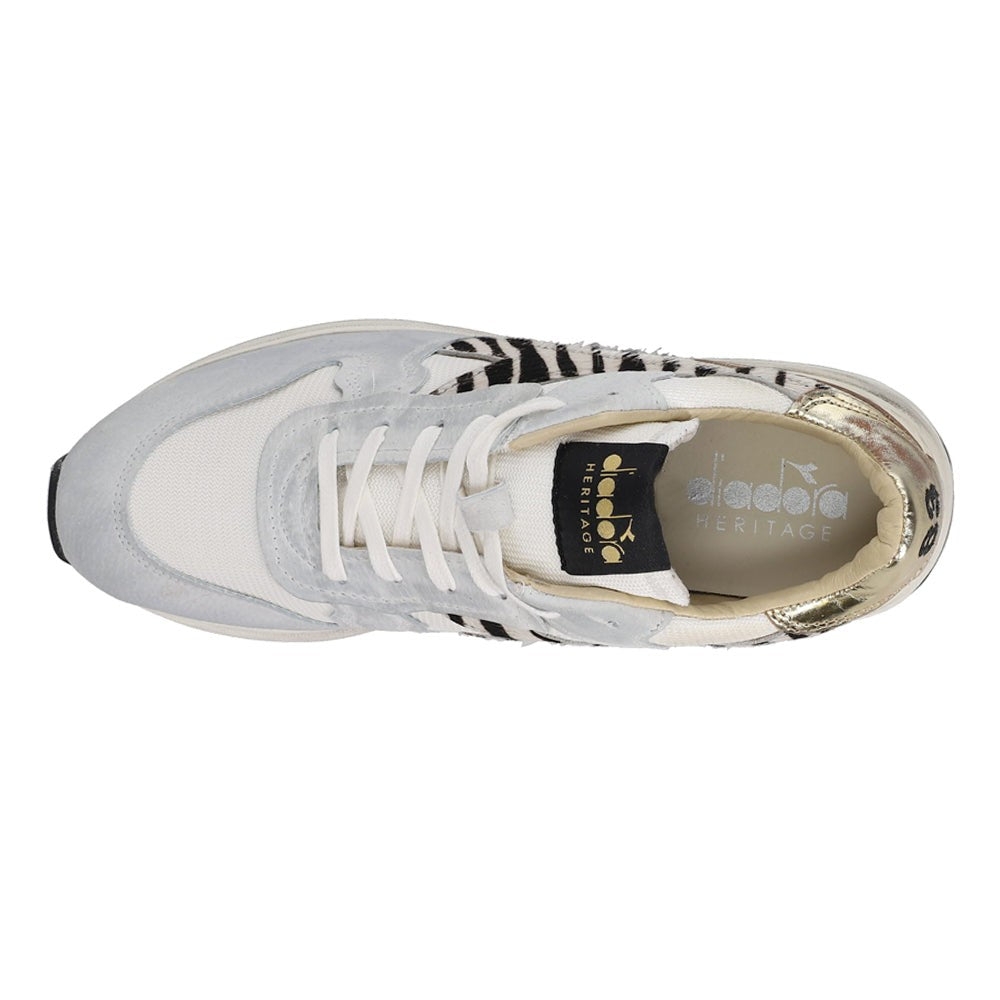 Venus Circus Dirty Metallic Zebra Lace Up Sneakers