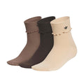 Ori Cuffed Ruffle 3pk Qtr Socks