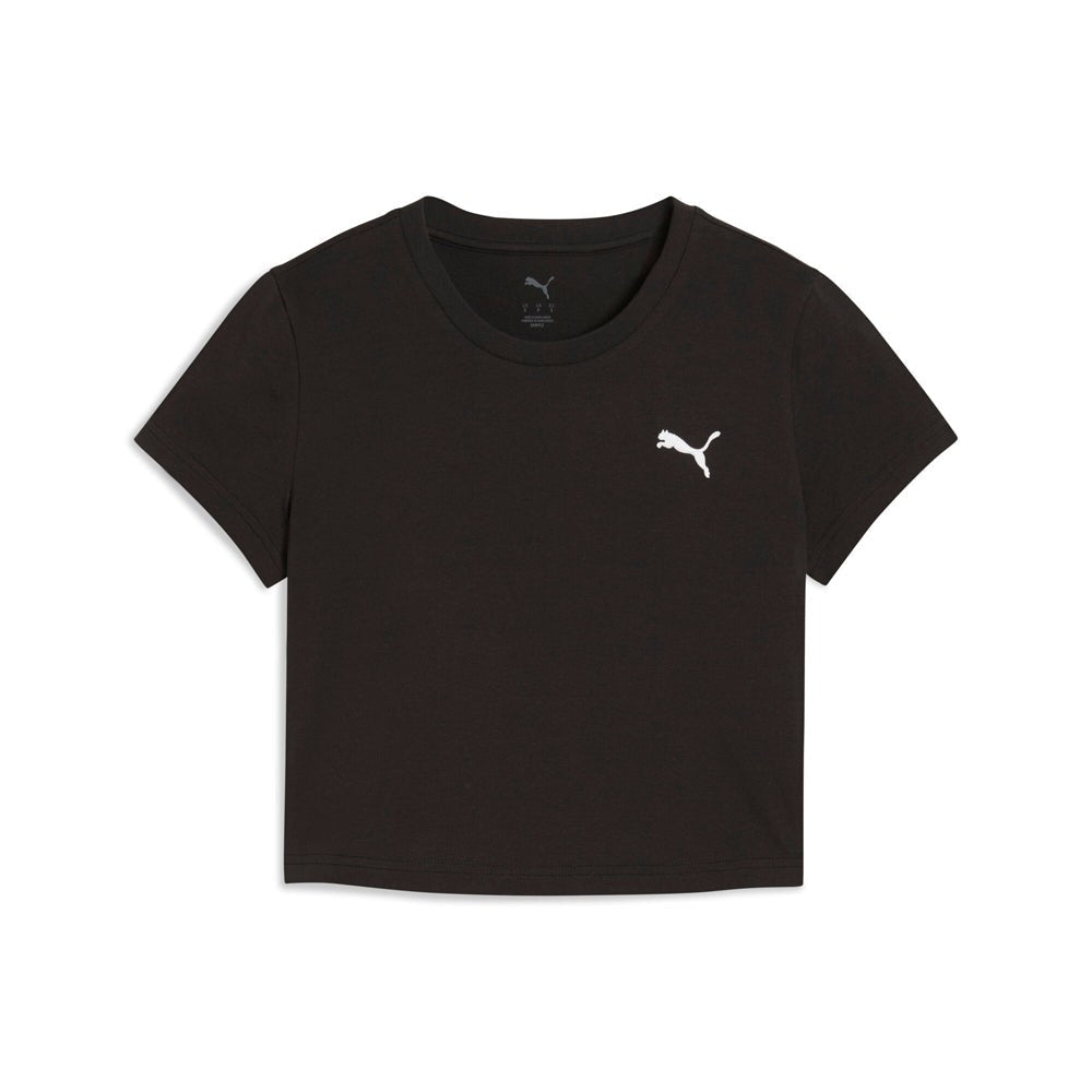 Wardrobe Essentials Cropped Crew Neck Short Sleeve Tee