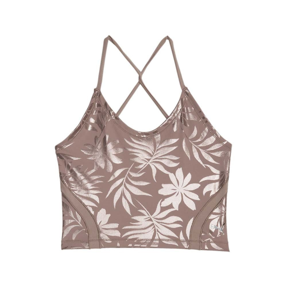 Studio Ultrabare Graphic Cropped Scoop Neck Athletic Tank Top