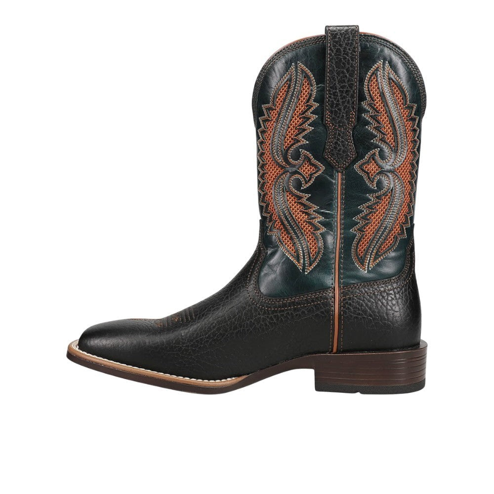 Rowder VentTEK 360 Embroidered Tool-Inlayed Square Toe Pull On Cowboy Boots