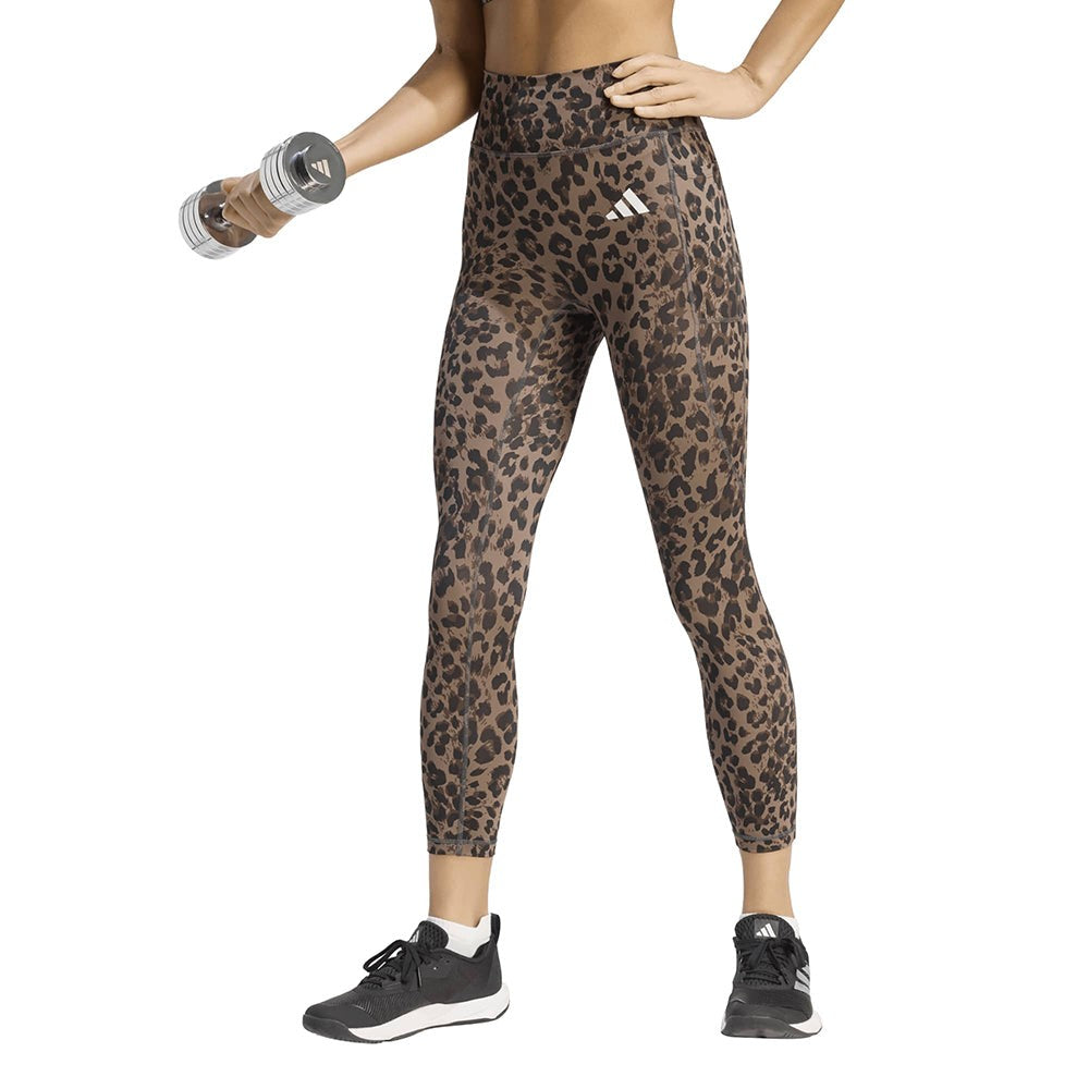 Optimé Essentials 3-Stripes Leopard 7/8 Leggings