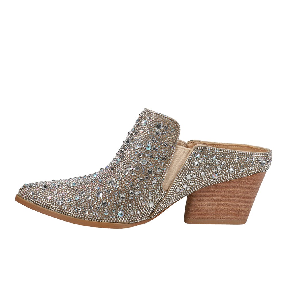 Hello Darlin Rhinestone Mule Clogs
