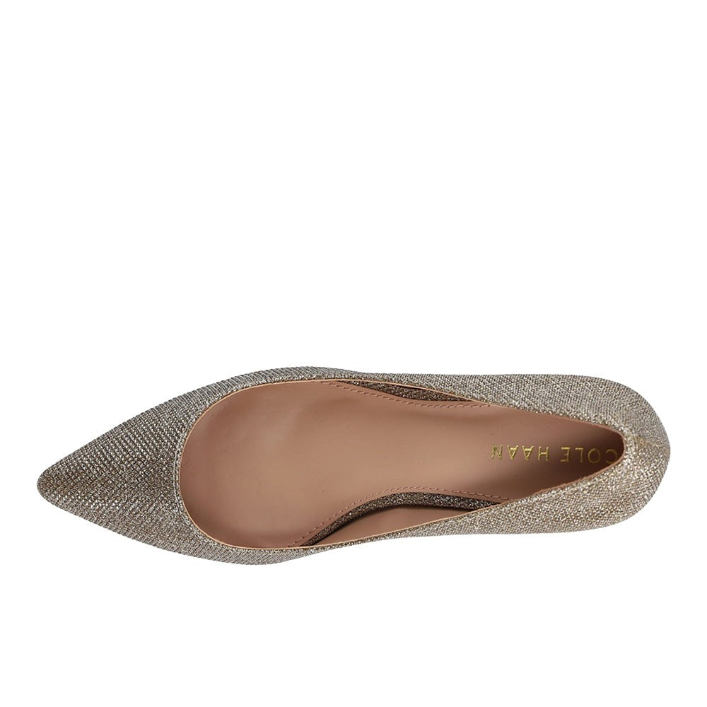 Mylah Glitter Round Toe Block Heel Pumps