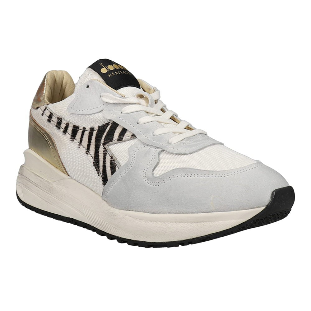 Venus Circus Dirty Metallic Zebra Lace Up Sneakers