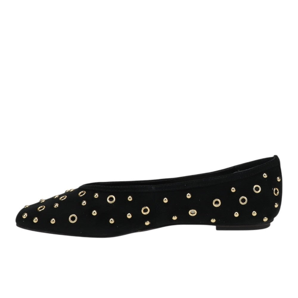 Caret Stud Suede Flats